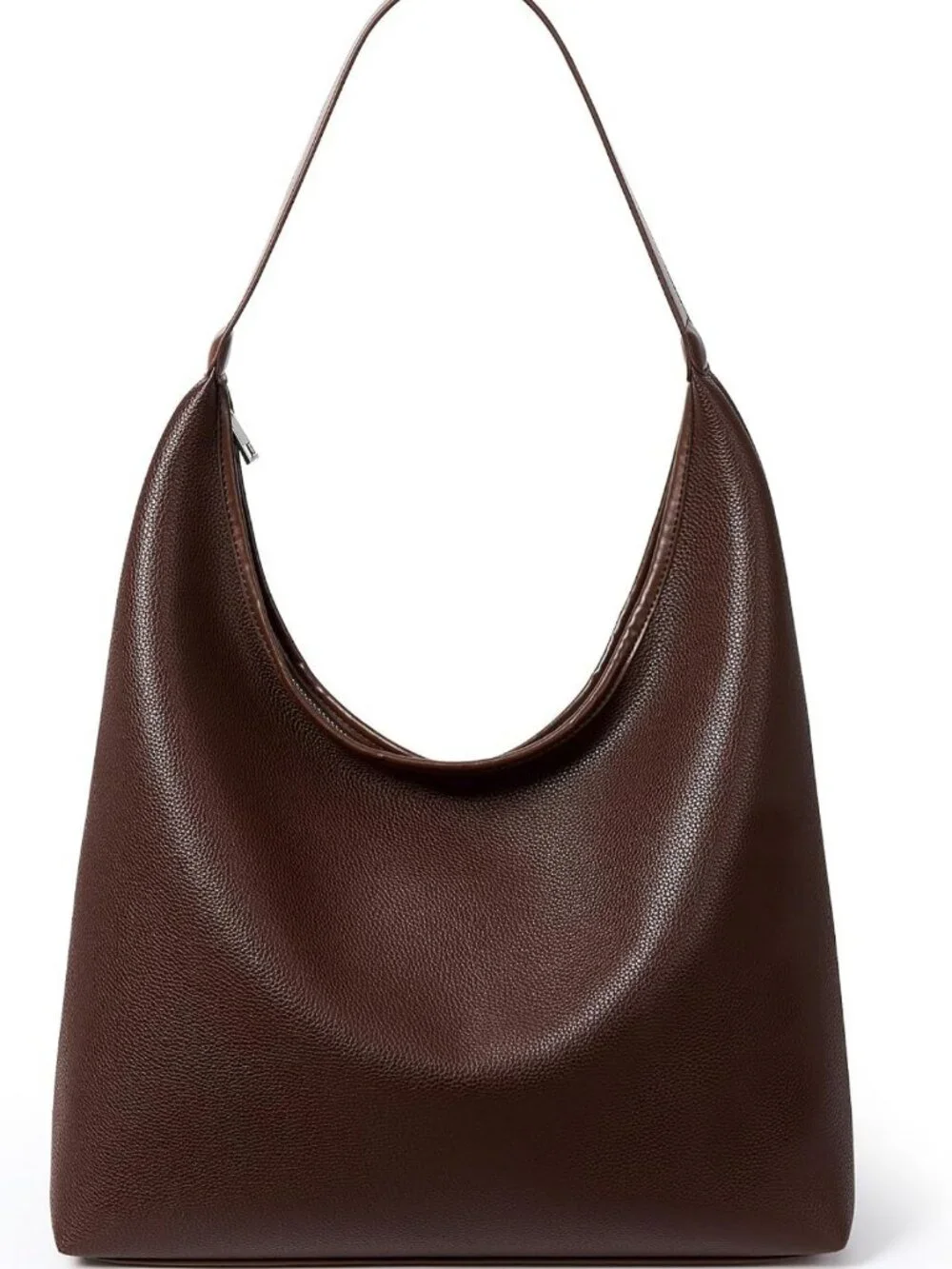 Stylish Large Hobo Bag for Women - Soft Vegan Leather Shoulder Tote with Zipper
